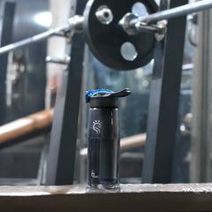 Charcoal Black Smart filter Bottle in Gym