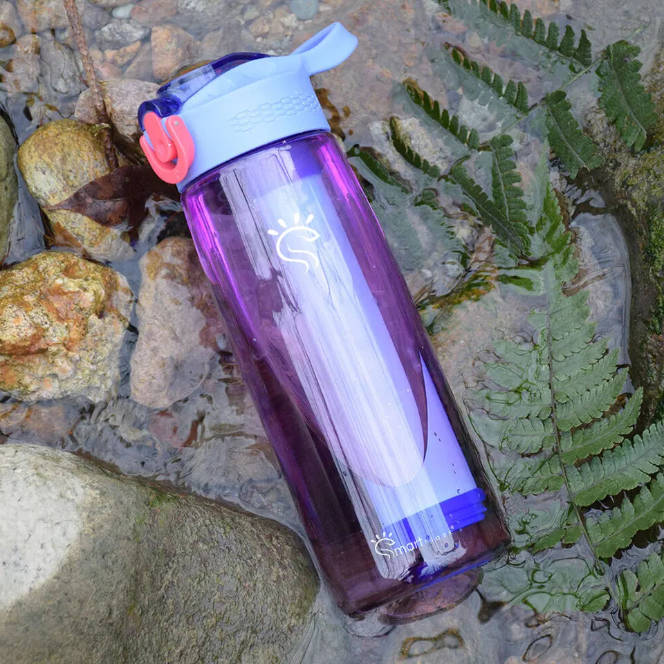 Crepe Pink Smart filter water bottle