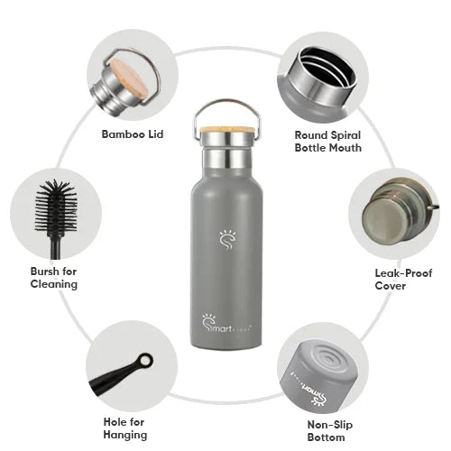 Dove Gray Smart Hydration Flask Featured