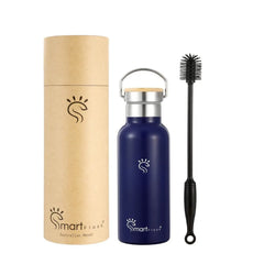 Midnight Blue Smart Hydration Flask with Box and cleaning Brush