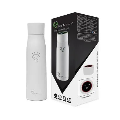 Pearl White Smart UV-C Water Bottle with Premium Box
