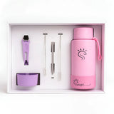 Pink Dual-Lid Steel Bottle With Straw (34oz) - Smart Flask
