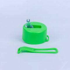 Purple Dual-Lid Steel Bottle With Straw (34oz)