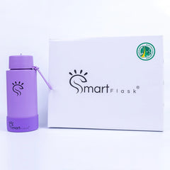 Purple Dual-Lid Steel Bottle With Straw (34oz)