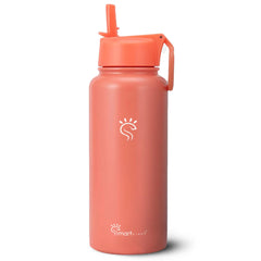 Starfish Orange Smart Reusable Water Bottle with Straw