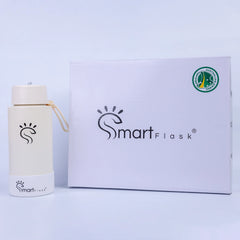 White Dual-Lid Steel Bottle With Straw (34oz)