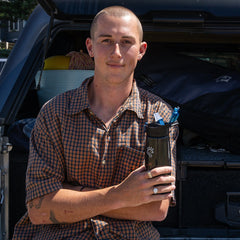 charcoal black filter bottle for travel