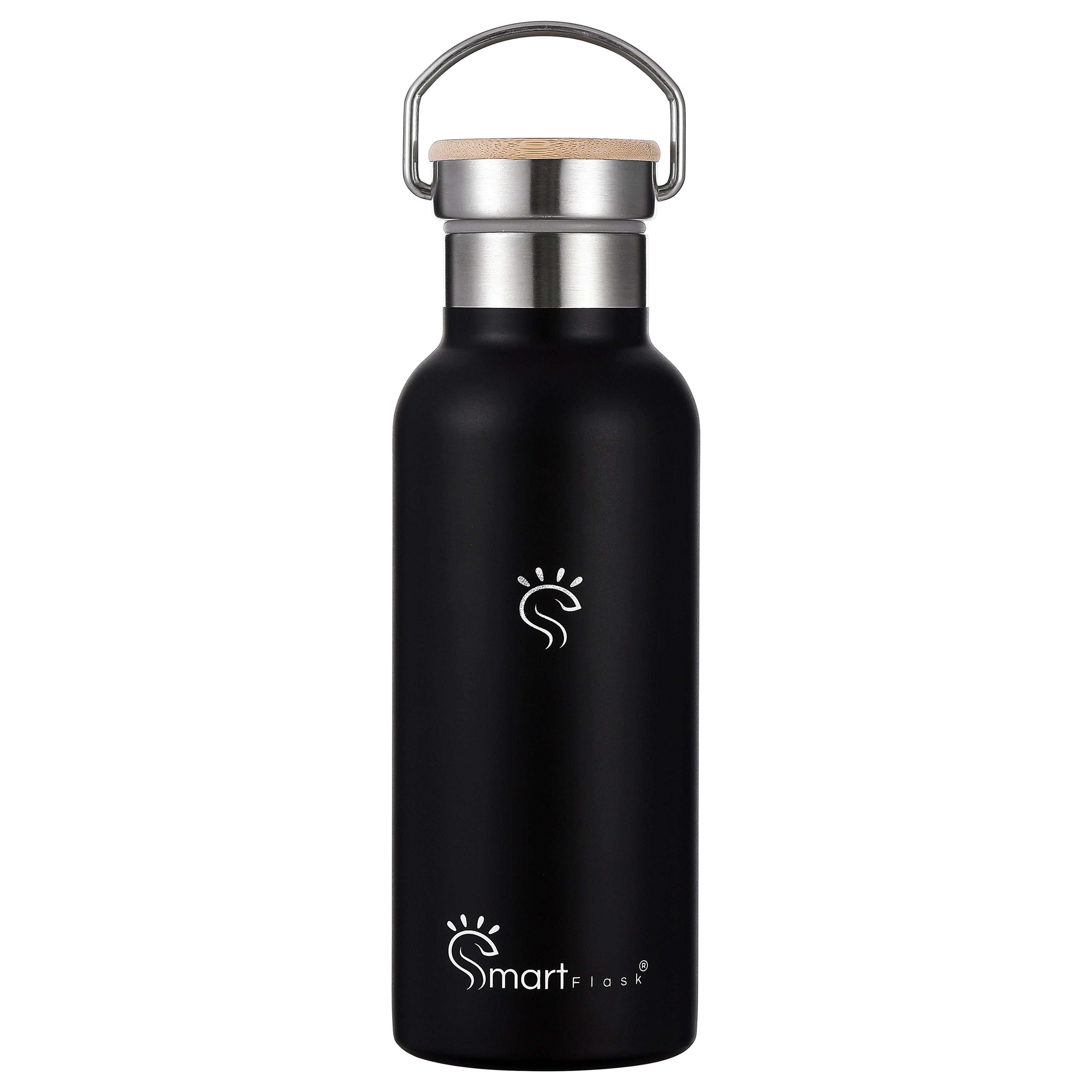 Black Hydration Flask Reusable Water Bottle Smart Water Bottles