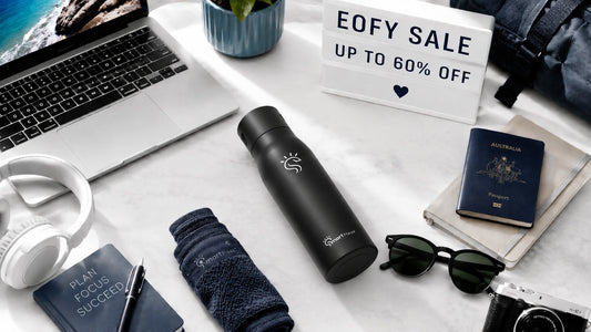Best EOFY smart water bottle deals in Australia 2026 featuring premium insulated stainless steel SmartFlask bottles.