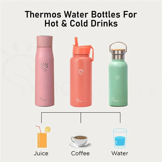 Thermos water bottles for hot & cold drinks