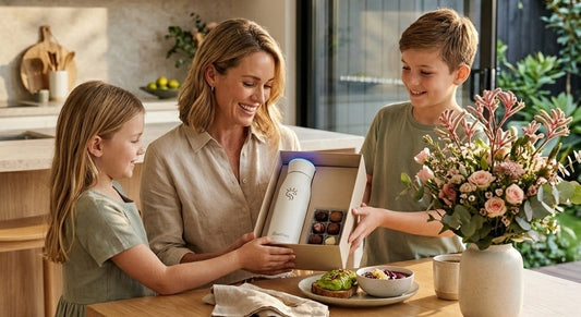 Unique Mother's Day gifts Australia 2026 with SmartFlask bottle and breakfast surprise for mum