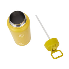 Lime Smart Reusable Water Bottle with Straw