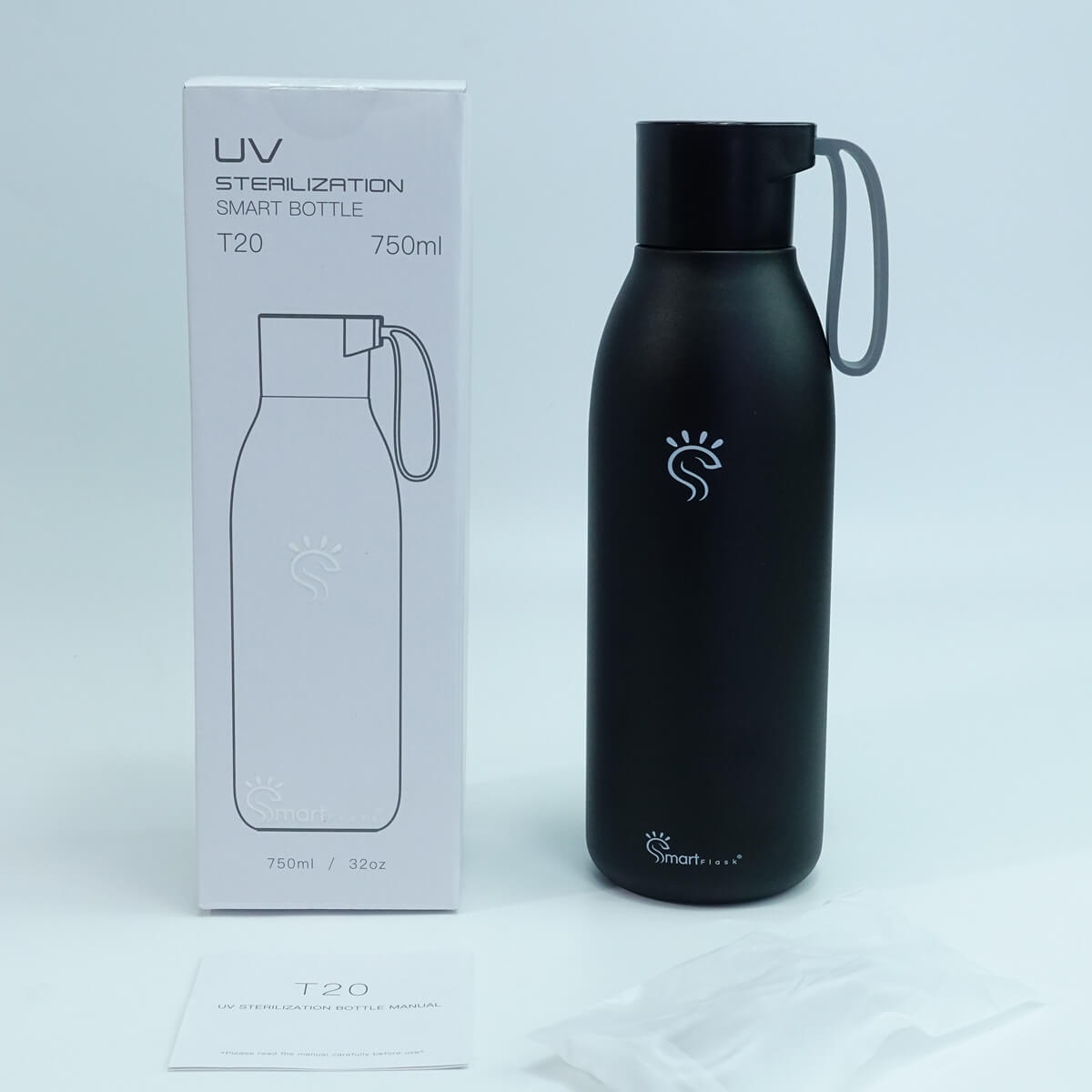 Black Smart UV-C LED Flask 2.0 (750 ml)