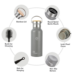 Dove Gray Smart Hydration Flask (500 ml)