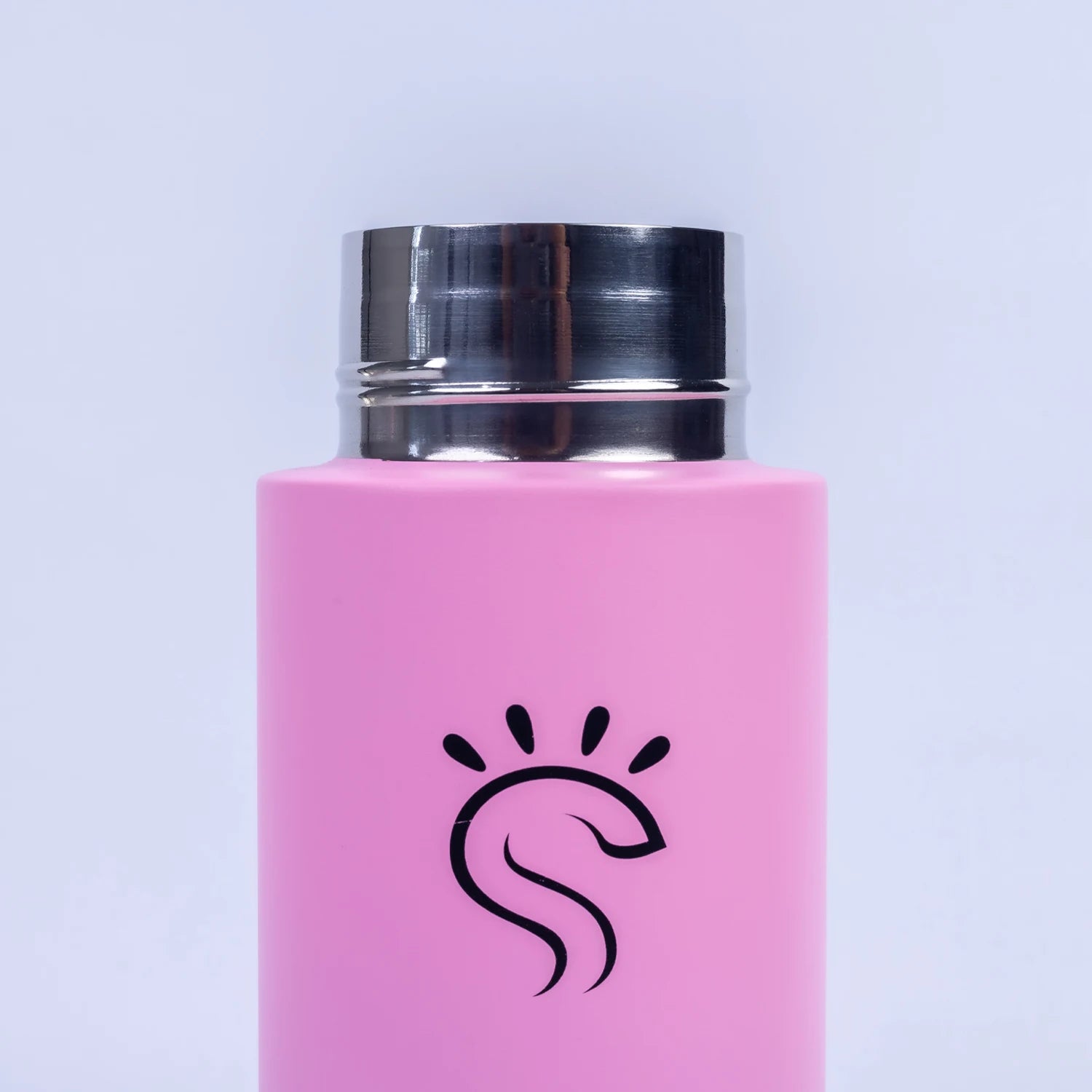 Pink Dual-Lid Steel Bottle With Straw (34oz)
