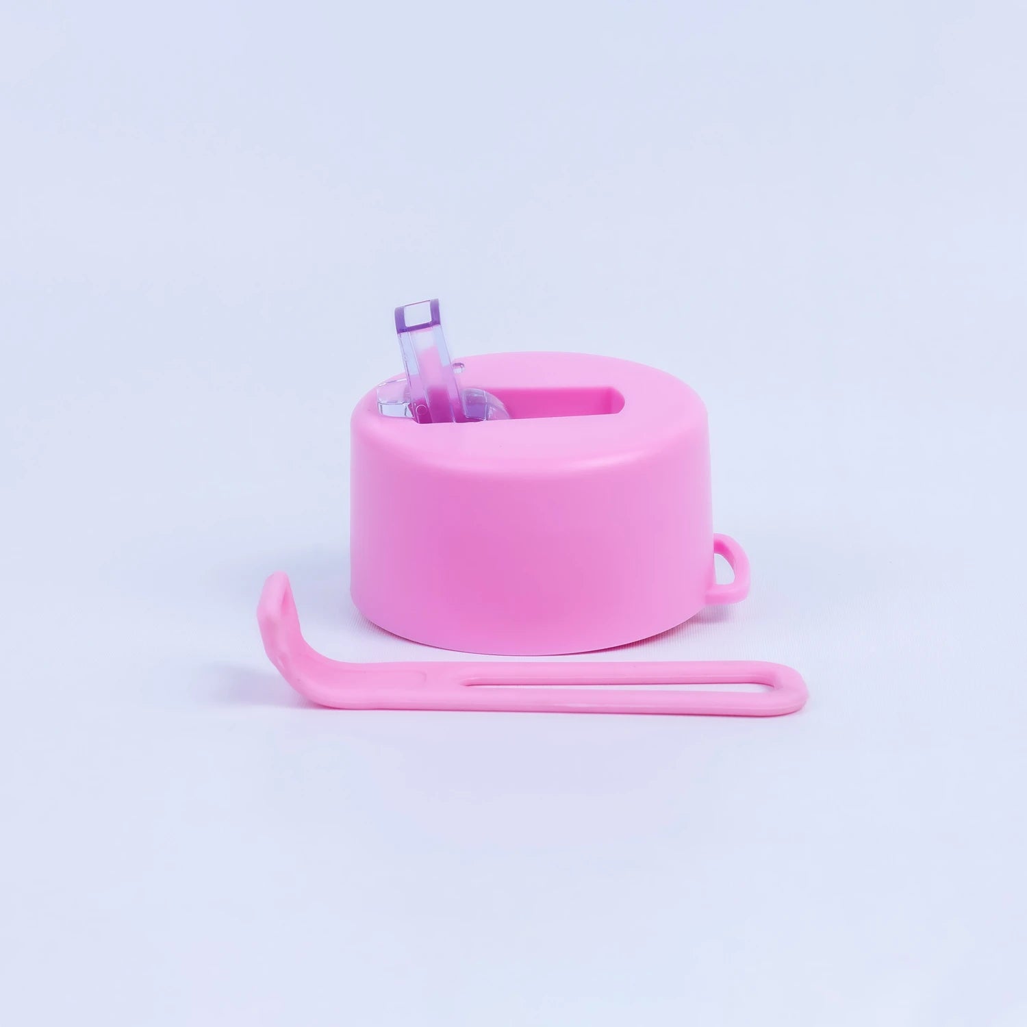 Pink Dual-Lid Steel Bottle With Straw (34oz)