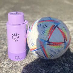 Purple Dual-Lid Steel Bottle With Straw (34oz)