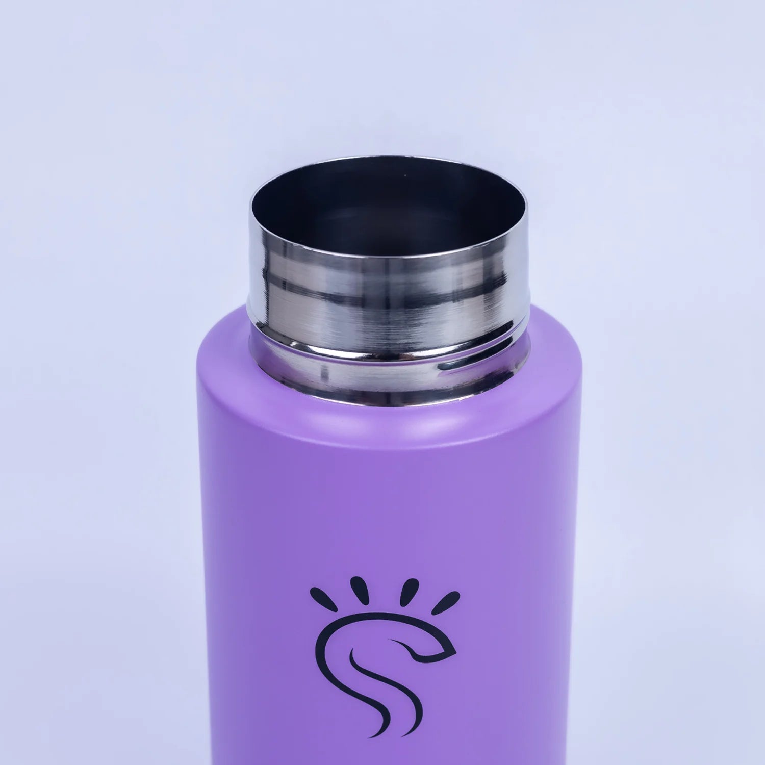 Purple Dual-Lid Steel Bottle With Straw (34oz)