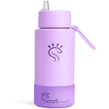 Purple Dual-Lid Steel Bottle With Straw