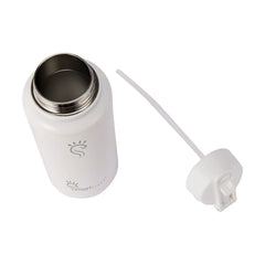 Snow White Smart Reusable Water Bottle with Straw 
