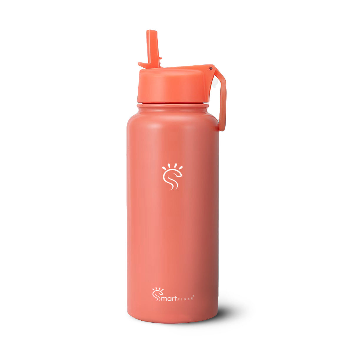 Starfish Orange Smart Reusable Water Bottle with Straw