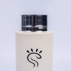 White Dual-Lid Steel Bottle With Straw (34oz)