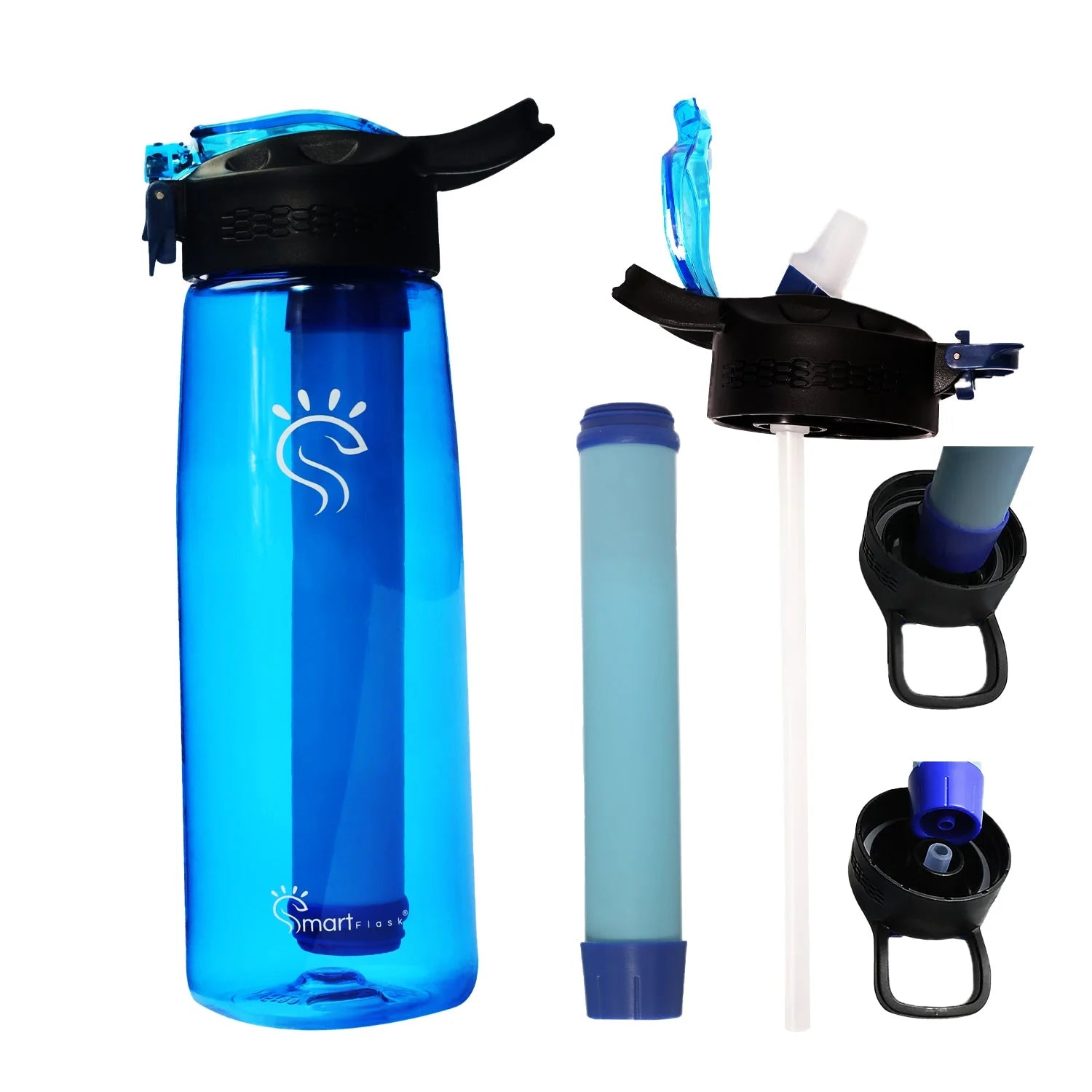 Cobalt Blue Smart Purifier Water Bottle 