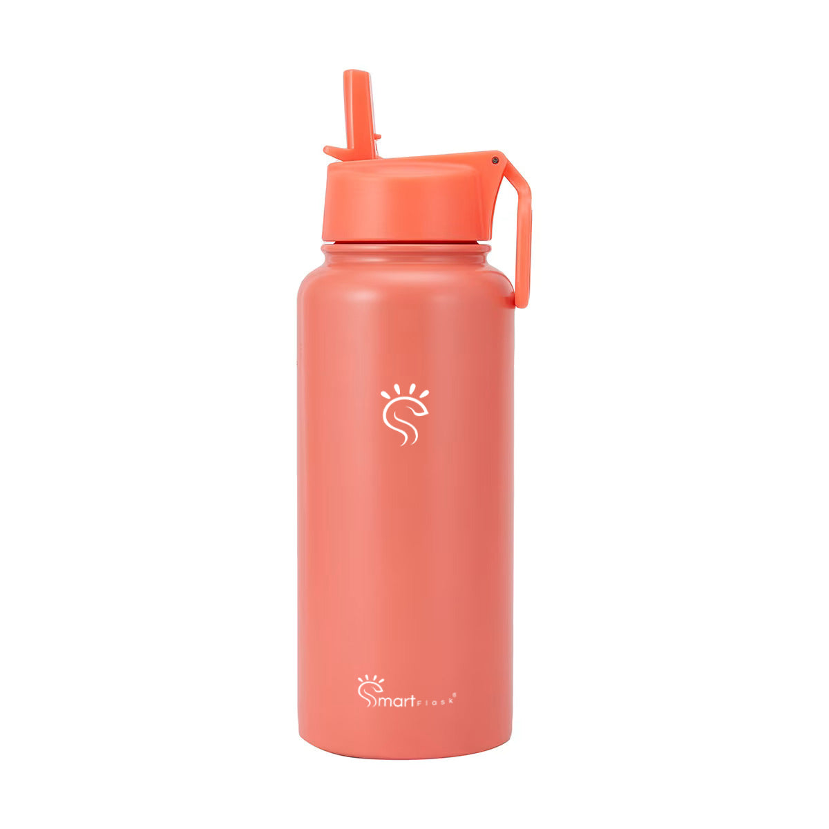 Starfish Orange Smart Reusable Water Bottle with Straw